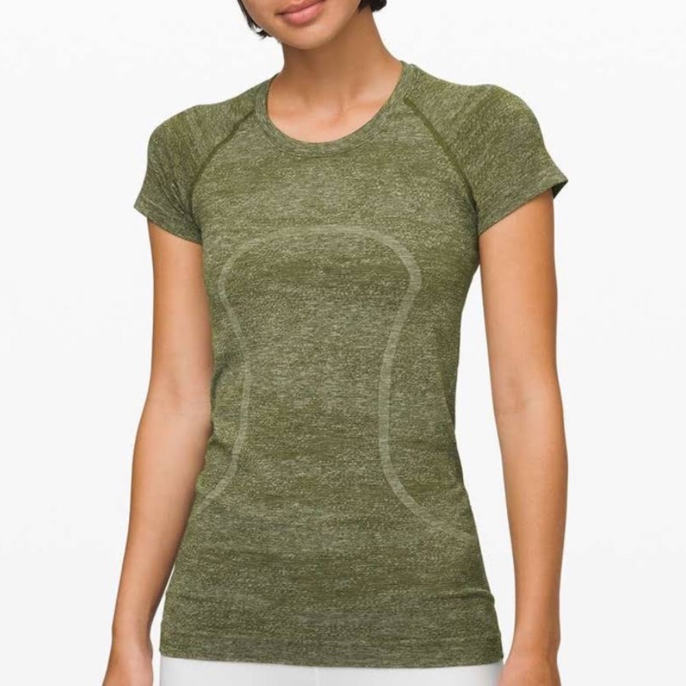 Lululemon olive green swiftly tech short sleeve shirt